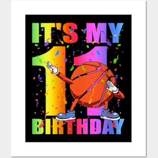 Womens Its My 11th Birthday Boy Girl 11 Year Old Posters and Art